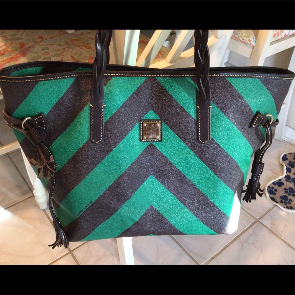 Dooney & Bourke green and brown bag